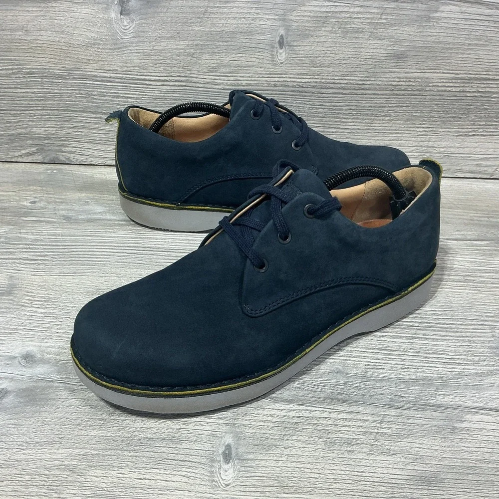 Samuel Hubbard Mens Size 10 M US M1100-016 Lace Up Navy Nubuck Leather Shoes
